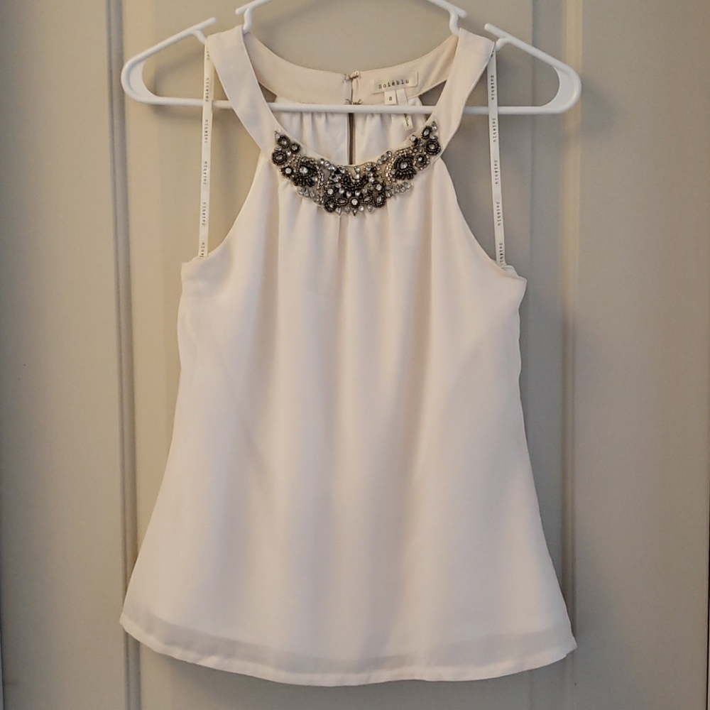 Soiéblu beaded halter top